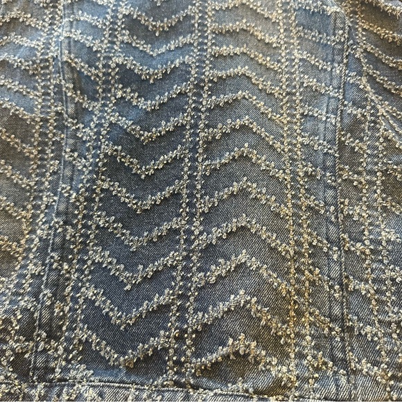 Free People denim motorcycle jacket - Picture 9 of 11